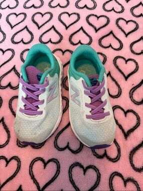 New Balance Kids' Sneakers in Teal, Purple, and White